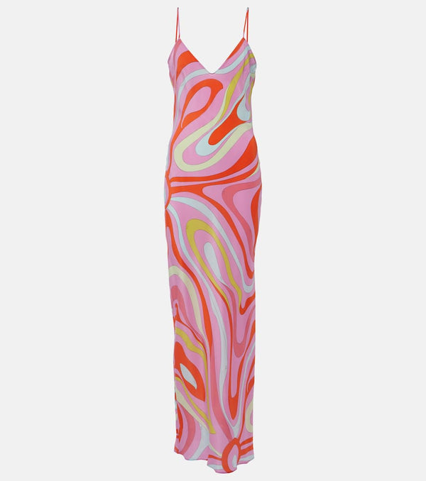 Pucci Marmo silk slip dress