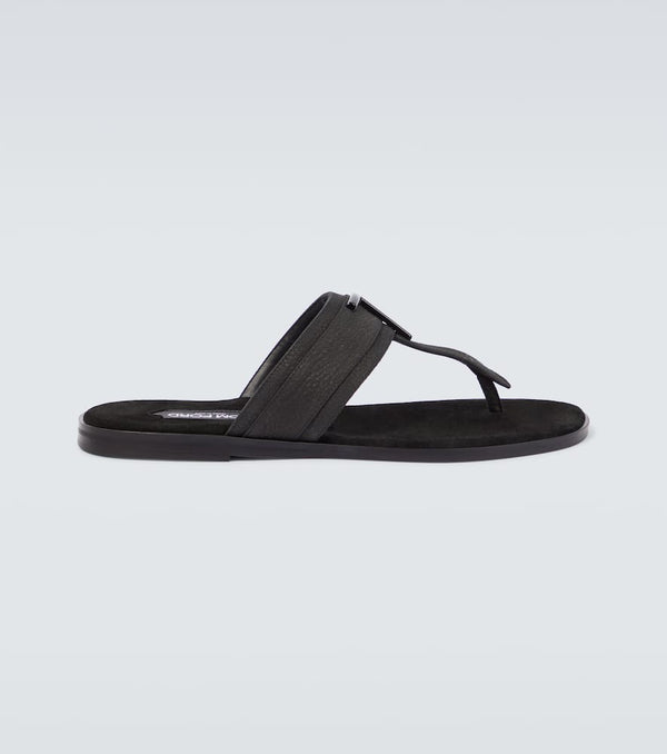 Tom Ford Brighton leather thong sandals