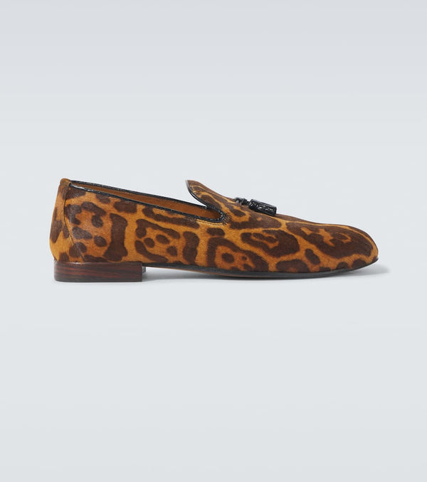 Tom Ford Nicolas leopard-print calf hair loafers