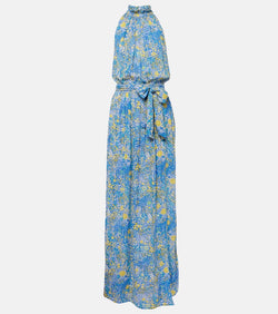 Poupette St Barth BIanca floral halterneck maxi dress