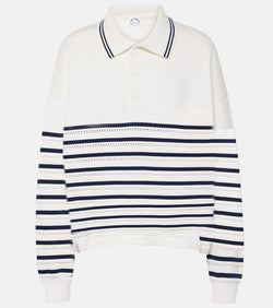 The Upside Wonder striped cotton polo sweater