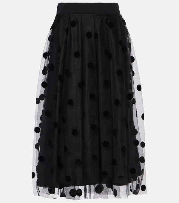 Nina Ricci Polka-dot tulle midi skirt