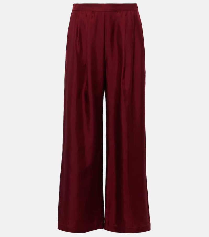 Asceno Isola silk twill palazzo pants