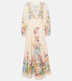 Zimmermann Halliday floral cotton wrap dress