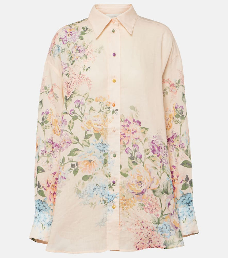 Zimmermann Halliday floral linen shirt