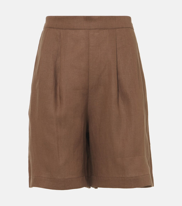 Asceno Carros linen Bermuda shorts