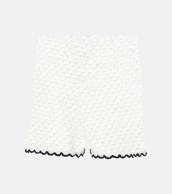 Zimmermann Halliday pointelle scalloped high-rise shorts