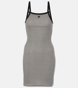 Courrèges Houndstooth cotton minidress