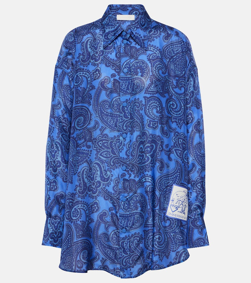 Zimmermann Ottie paisley silk habotai shirt