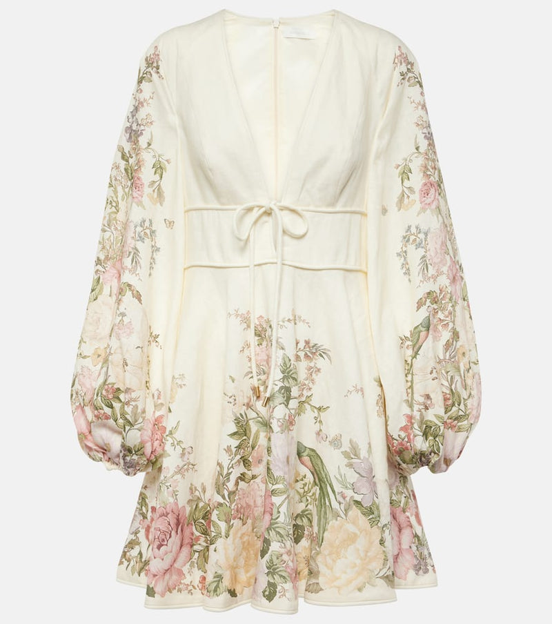 Zimmermann Waverly floral linen minidress