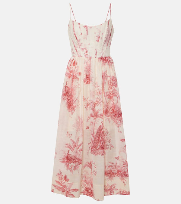 Zimmermann Waverly floral cotton bustier dress