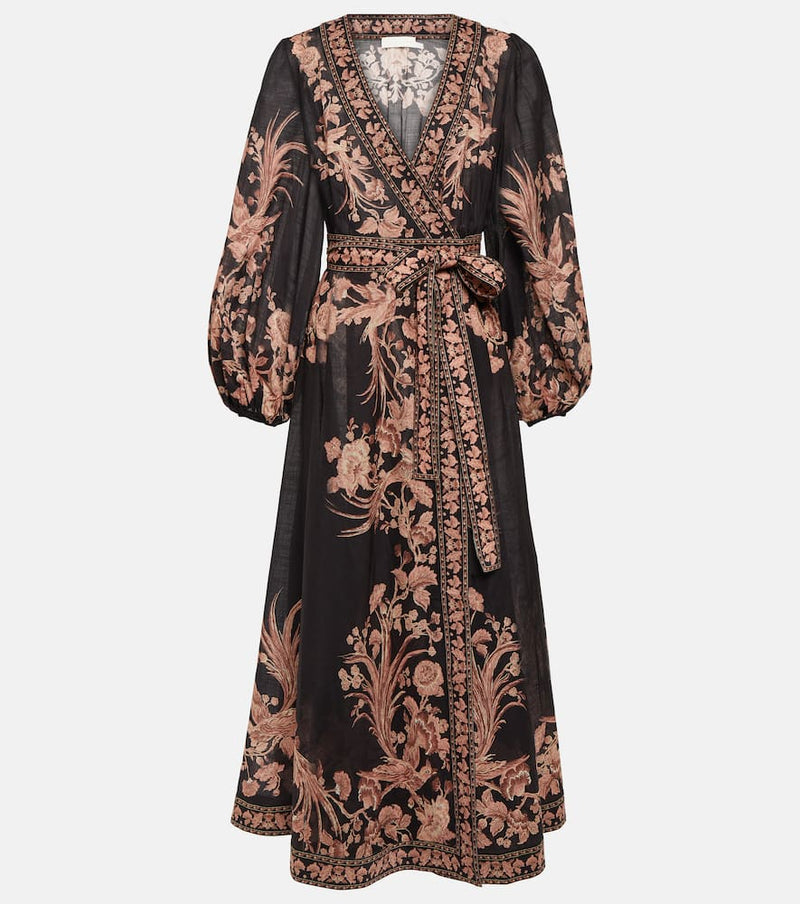 Zimmermann Waverly floral cotton wrap dress