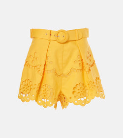 Zimmermann Pop broderie anglaise linen shorts