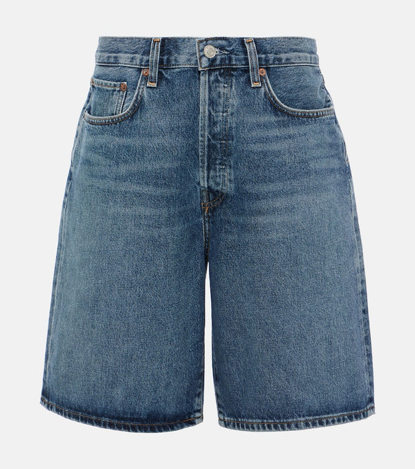 Agolde Risha low-rise denim Bermuda shorts