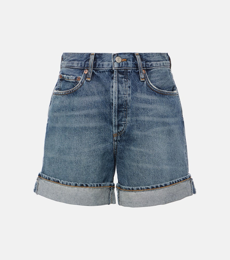 Agolde Dame high-rise denim shorts