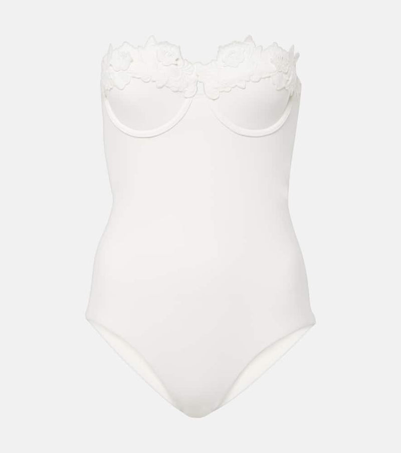 Zimmermann Halliday floral-appliqué swimsuit