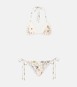 Zimmermann Halliday floral crochet bikini