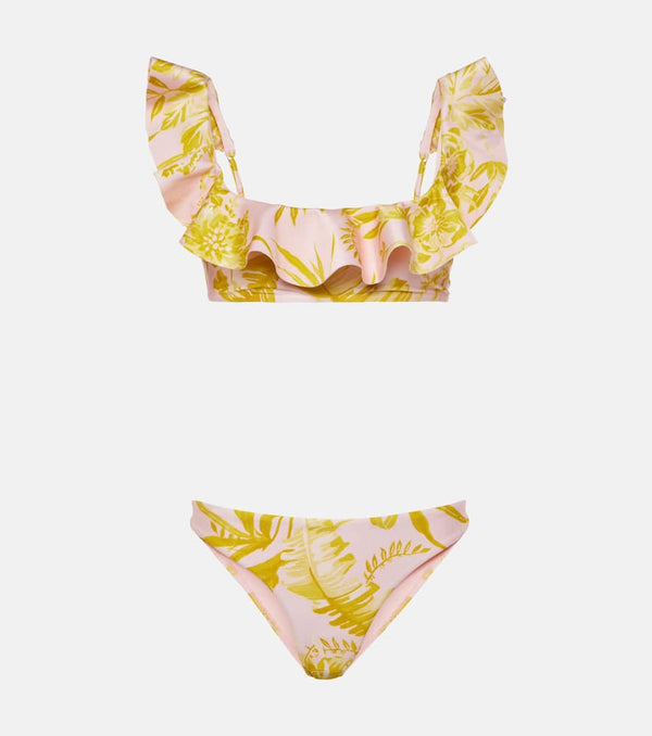 Zimmermann Golden floral bikini