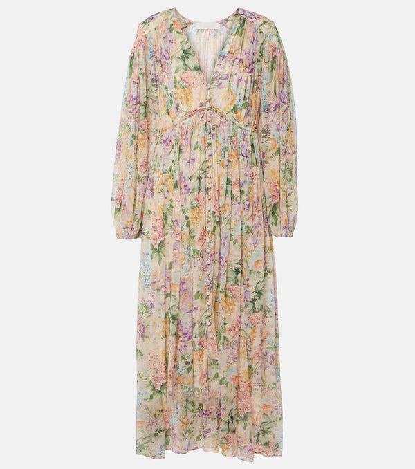 Zimmermann Halliday gathered floral maxi dress