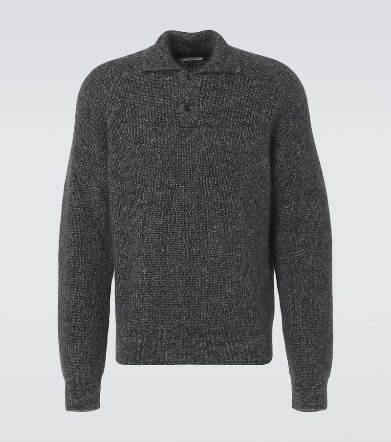 The Row Jora mohair and silk polo sweater