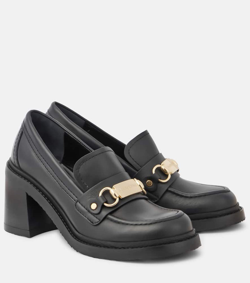 See By Chloé Signature 75 leather loafer pumps