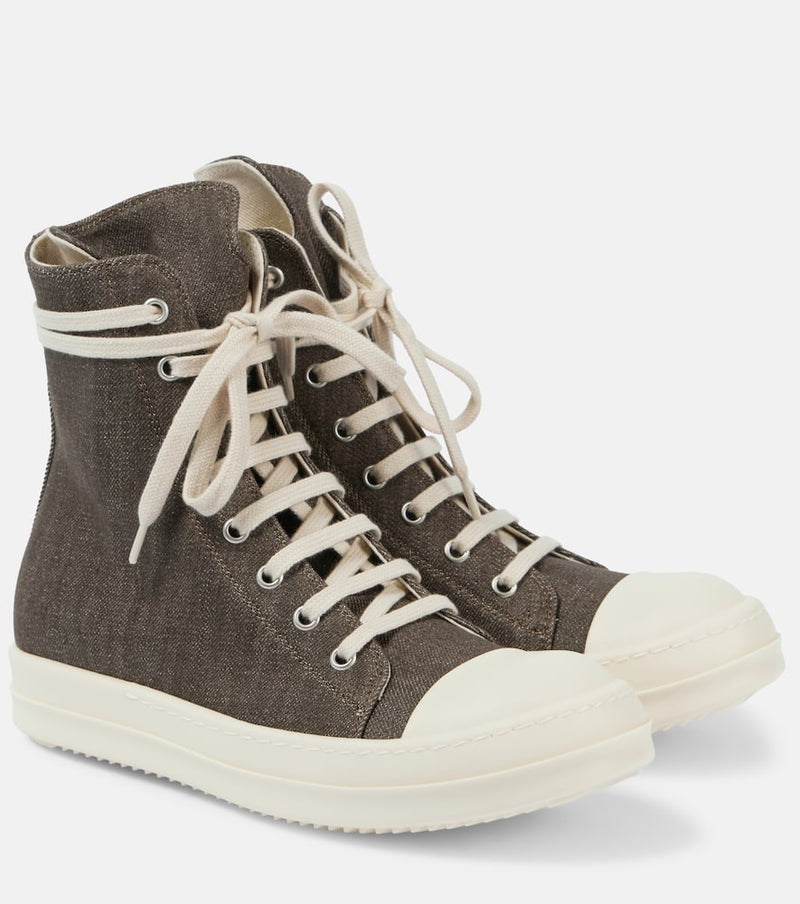 Rick Owens DRKSHDW denim high-top sneakers