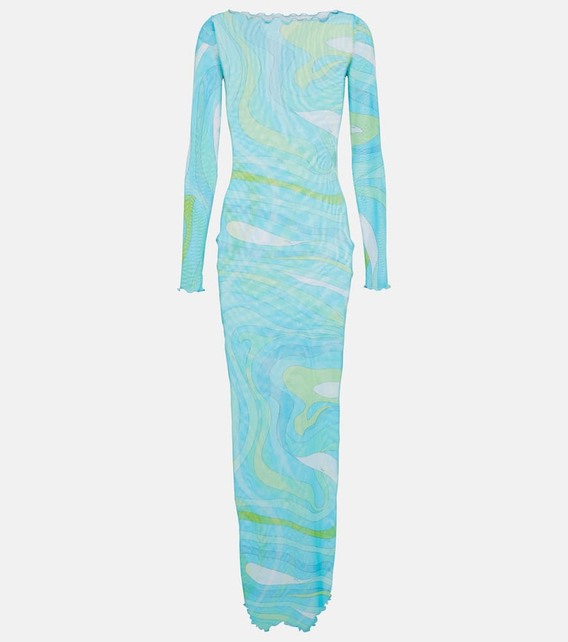 Pucci Marmo mesh maxi dress