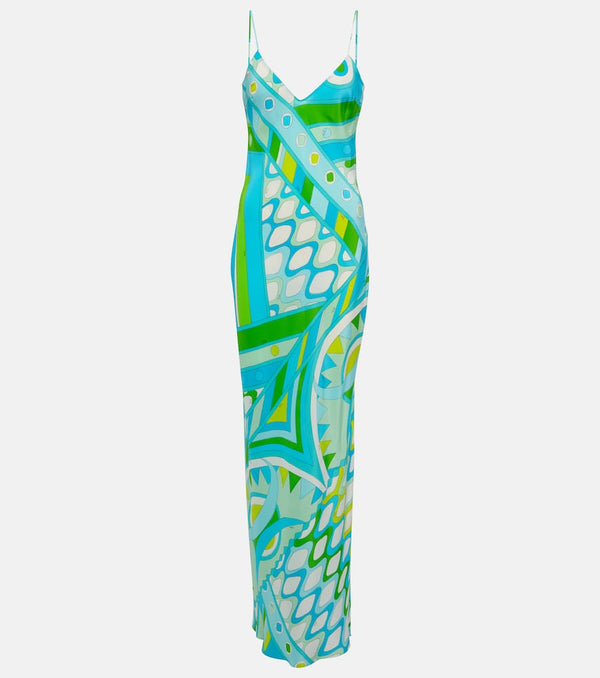 Pucci Vivara silk crêpe de chine maxi dress