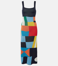 Staud Katie colorblocked midi dress