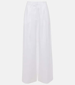 Staud Sasha pleated linen wide-leg pants