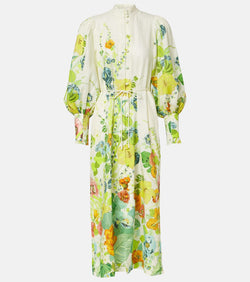 Alémais Constance printed linen shirt dress | LYBSTORE