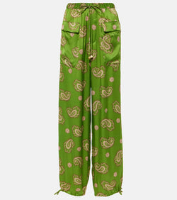 Alémais Dice paisley silk pants