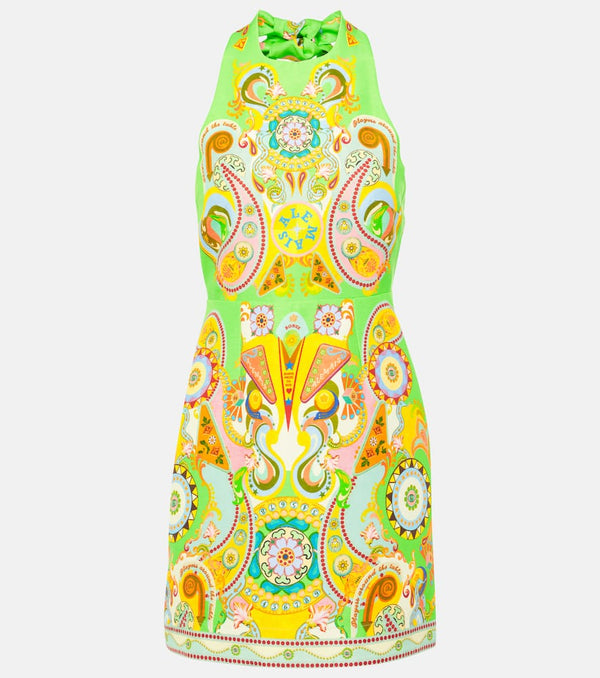 Alémais Pinball printed linen and silk minidress