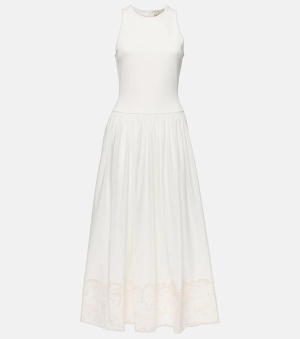 Alémais Pegasus embroidered cotton poplin midi dress | LYBSTORE