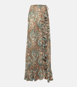 Bananhot Clara ruffled paisley maxi skirt