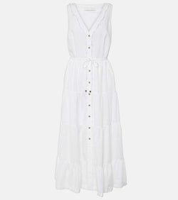 Heidi Klein White Bay linen midi dress