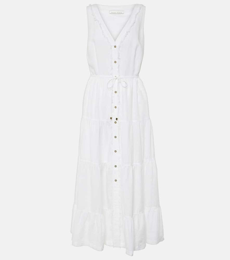 Heidi Klein White Bay linen midi dress