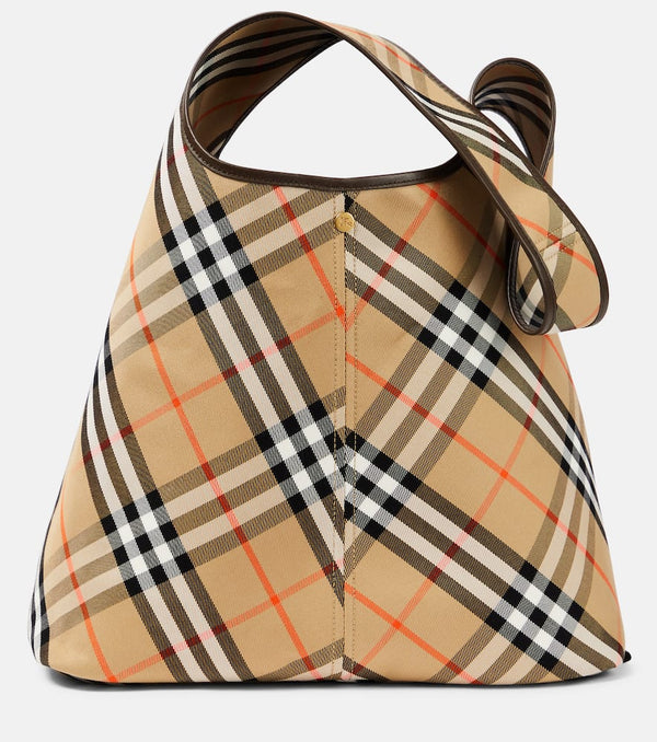 Burberry Burberry Check Small canvas tote bag