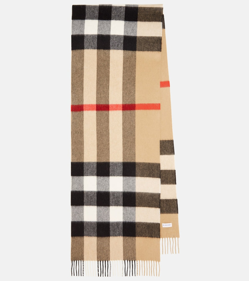 Burberry Burberry Check cashmere scarf