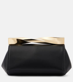 Aquazzura Mini Twist leather clutch