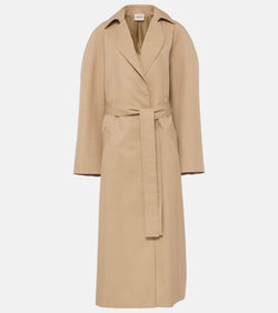 Khaite Roth cotton twill trench coat