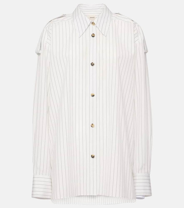 Khaite Tamal pinstriped oversized cotton shirt