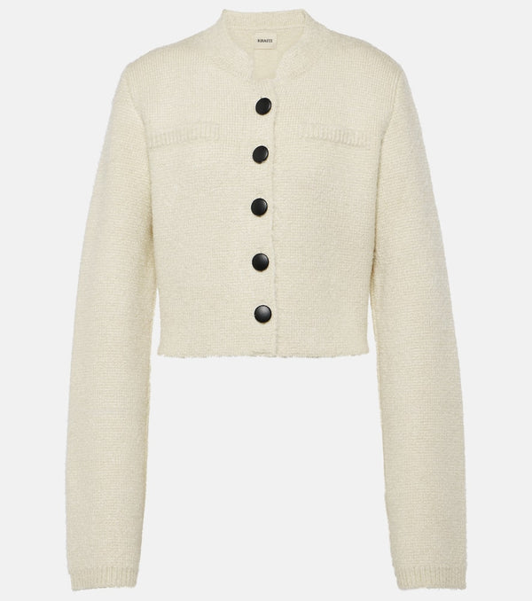 Khaite Ello cropped silk and cashmere jacket