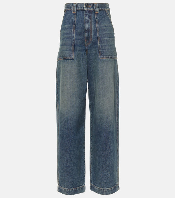 Khaite Hewitt high-rise straight jeans