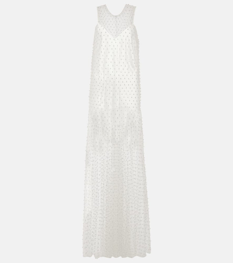 Norma Kamali Embellished mesh gown