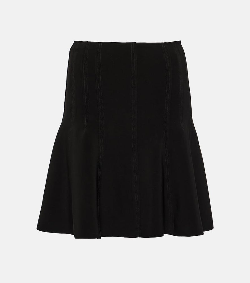 Norma Kamali Pleated jersey miniskirt