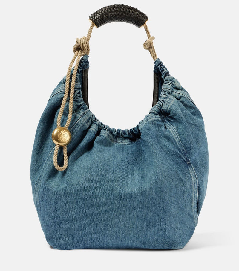 Loewe Squeeze Medium denim shoulder bag