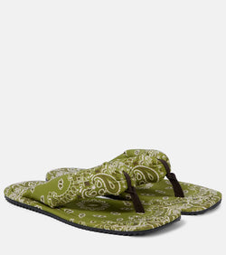 The Attico Indie bandana printed thong sandals