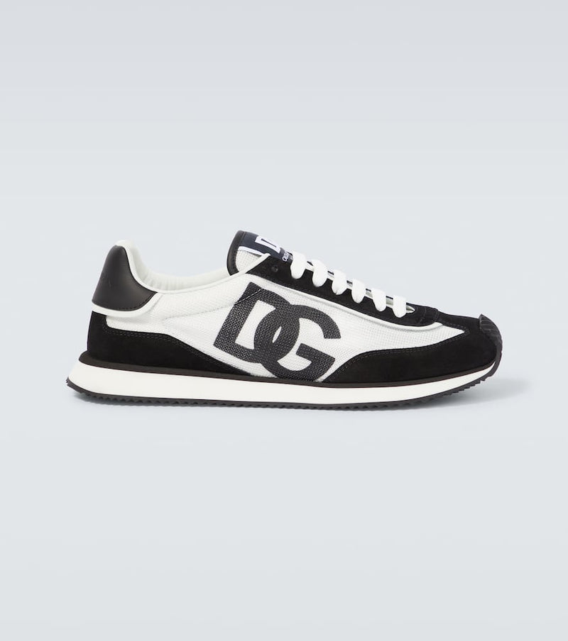 Dolce & Gabbana Logo suede-trimmed sneakers