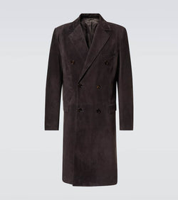 Dolce & Gabbana Double-breasted suede overcoat